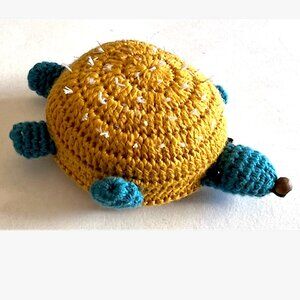 Tortoise / Turtle Pin Cushion Crocheted Folk Art
